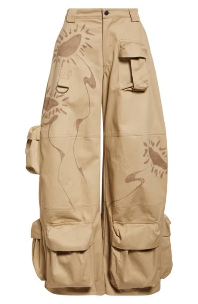 COLLINA STRADA COLLINA STRADA GARDEN OVERSIZE COTTON CARGO PANTS