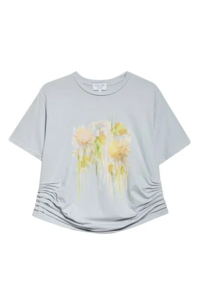 COLLINA STRADA COLLINA STRADA KATINA DUO STORM FLOWER DRIP ORGANIC COTTON GRAPHIC T-SHIRT