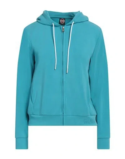 COLMAR COLMAR WOMAN SWEATSHIRT TURQUOISE SIZE L MODAL, POLYESTER, ELASTANE