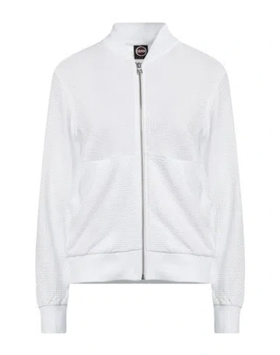 COLMAR COLMAR WOMAN SWEATSHIRT WHITE SIZE S COTTON