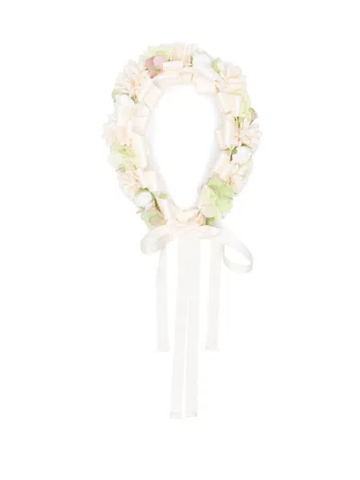 COLORICHIARI FLORAL-APPLIQUÉ HAIR BAND