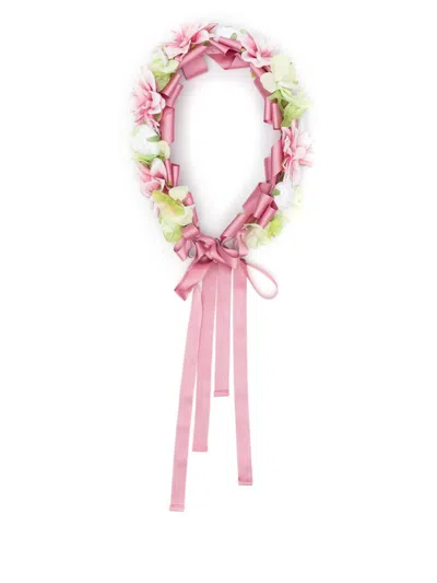 COLORICHIARI FLORAL-APPLIQUÉ HAIR BAND