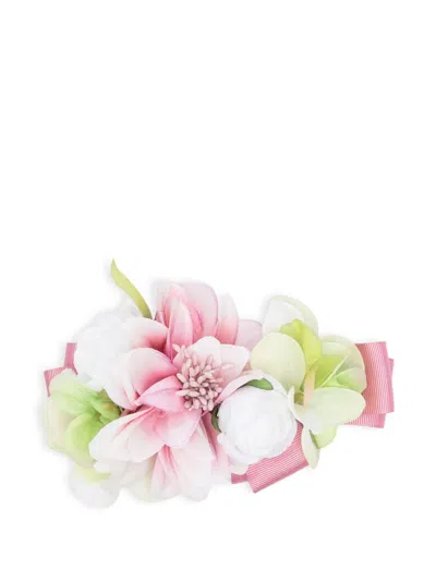 COLORICHIARI FLORAL-APPLIQUÉ HAIR CLIP