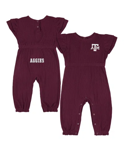 COLOSSEUM BABY BOYS AND GIRLS MAROON TEXAS A&M AGGIES BEAUTOPIA WAFFLE KNIT ROMPER