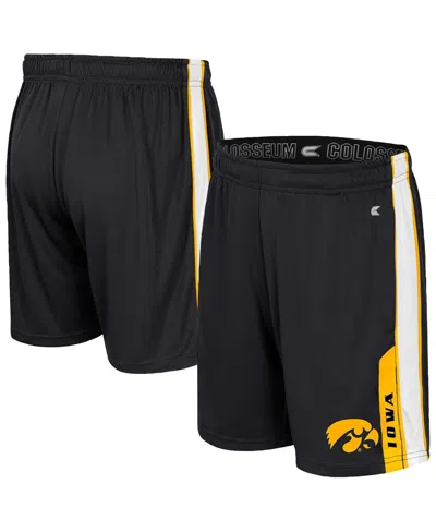 COLOSSEUM BIG BOYS AND GIRLS BLACK IOWA HAWKEYES GUMBALDIA SHORTS