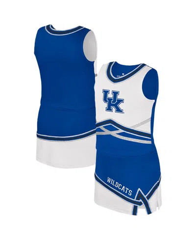 COLOSSEUM BIG GIRLS 2-PIECE ROYAL KENTUCKY WILDCATS LOLLIPOP PARK CHEER SET