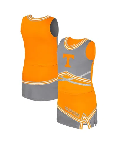 COLOSSEUM BIG GIRLS 2-PIECE TENNESSEE ORANGE TENNESSEE VOLUNTEERS LOLLIPOP PARK CHEER SET