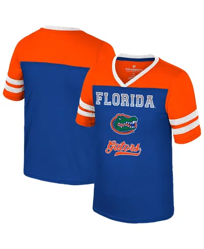 COLOSSEUM BIG GIRLS ROYAL FLORIDA GATORS PRINCESS BUBBLEGUM BLING T-SHIRT