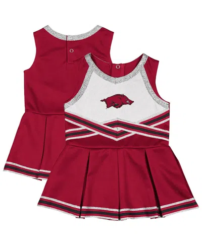 COLOSSEUM GIRLS BABY BOYS AND GIRLS CARDINAL ARKANSAS RAZORBACKS LOLLIPOP PARK CHEER DRESS
