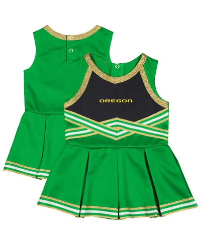 COLOSSEUM GIRLS BABY BOYS AND GIRLS GREEN OREGON DUCKS LOLLIPOP PARK CHEER DRESS