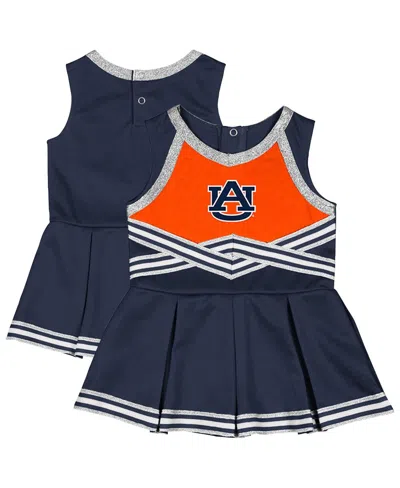 COLOSSEUM GIRLS BABY BOYS AND GIRLS NAVY AUBURN TIGERS LOLLIPOP PARK CHEER DRESS