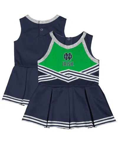 COLOSSEUM GIRLS BABY BOYS AND GIRLS NAVY NOTRE DAME FIGHTING IRISH LOLLIPOP PARK CHEER DRESS