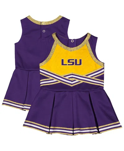 COLOSSEUM GIRLS BABY BOYS AND GIRLS PURPLE LSU TIGERS LOLLIPOP PARK CHEER DRESS