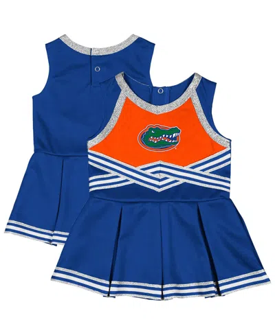 COLOSSEUM GIRLS BABY BOYS AND GIRLS ROYAL FLORIDA GATORS LOLLIPOP PARK CHEER DRESS
