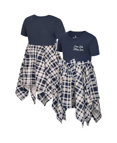 COLOSSEUM GIRLS TODDLER NAVY PENN STATE NITTANY LIONS MARCELINE PLAID DRESS