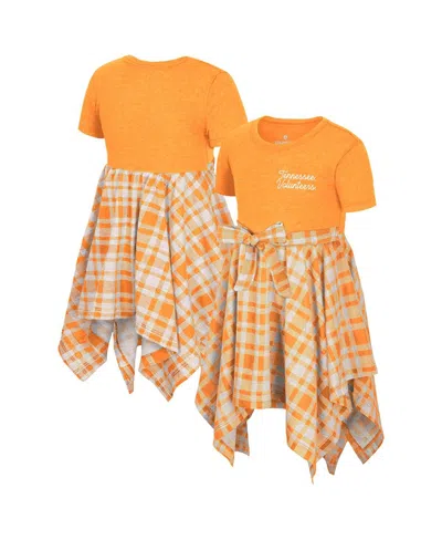 COLOSSEUM GIRLS TODDLER TENNESSEE ORANGE TENNESSEE VOLUNTEERS MARCELINE PLAID DRESS