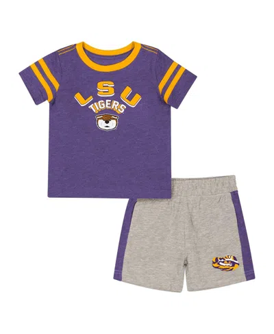 COLOSSEUM INFANT 2-PIECE PURPLE LSU TIGERS T-SHIRT AND SHORTS SET