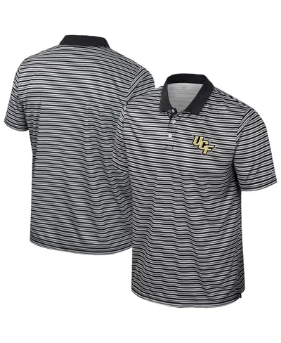 COLOSSEUM MEN'S BLACK UCF KNIGHTS STRIPED POLO SHIRT
