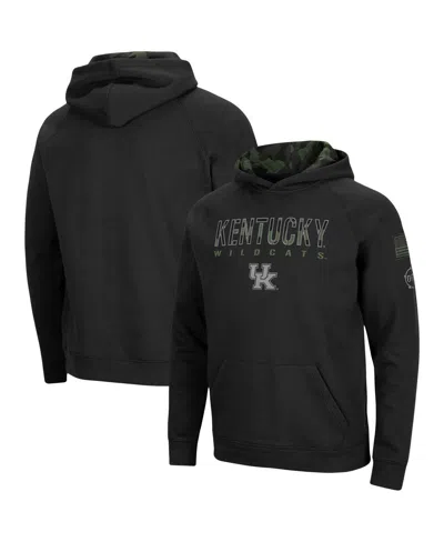 COLOSSEUM MEN'S COLOSSEUM BLACK KENTUCKY WILDCATS OHT MILITARY-INSPIRED APPRECIATION RAGLAN PULLOVER HOODIE