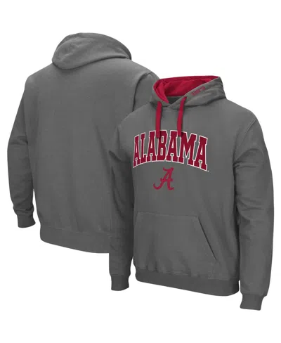 COLOSSEUM MEN'S COLOSSEUM CHARCOAL ALABAMA CRIMSON TIDE BIG AND TALL ARCH AND LOGO 2.0 PULLOVER HOODIE