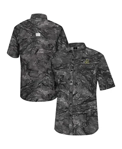 COLOSSEUM MEN'S COLOSSEUM CHARCOAL APPALACHIAN STATE MOUNTAINEERS REALTREE ASPECT CHARTER FULL-BUTTON FISHING 