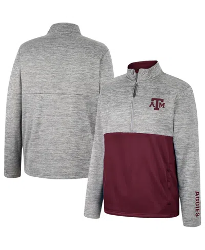 COLOSSEUM MEN'S COLOSSEUM GRAY TEXAS A&M AGGIES JOHN HALF-ZIP JACKET
