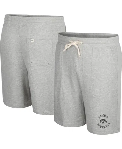 COLOSSEUM MEN'S COLOSSEUM HEATHER GRAY IOWA HAWKEYES LOVE TO HEAR THIS TERRY SHORTS
