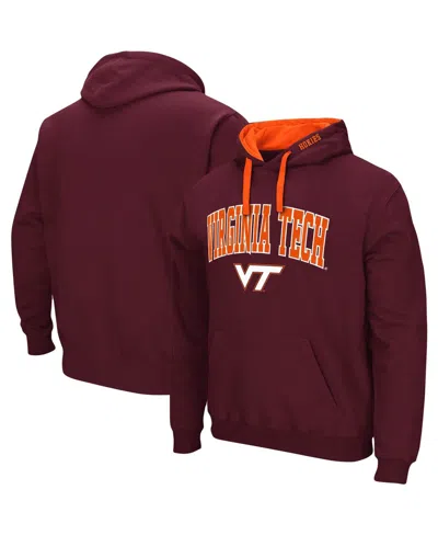 COLOSSEUM MEN'S COLOSSEUM MAROON VIRGINIA TECH HOKIES BIG AND TALL ARCH AND LOGO 2.0 PULLOVER HOODIE