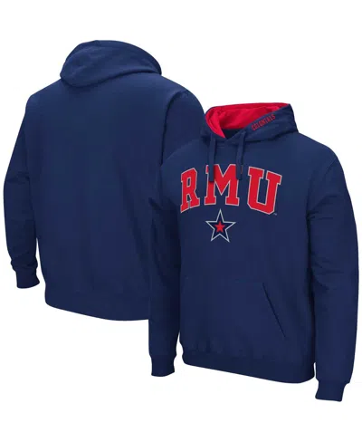 COLOSSEUM MEN'S COLOSSEUM NAVY ROBERT MORRIS COLONIALS ARCH & LOGO PULLOVER HOODIE