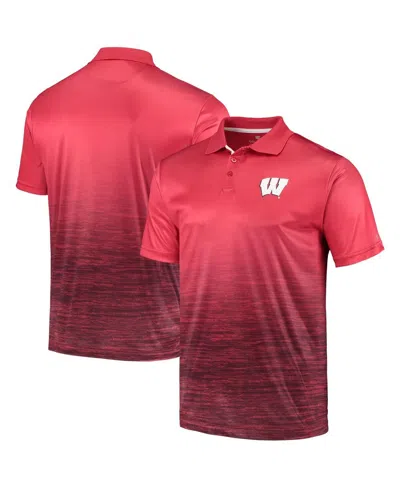 COLOSSEUM MEN'S COLOSSEUM RED WISCONSIN BADGERS MARSHALL POLO SHIRT