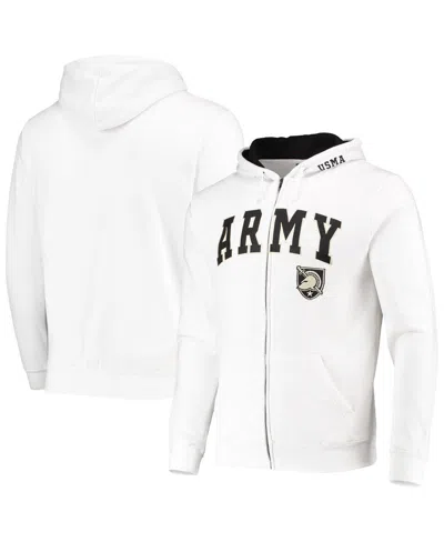 COLOSSEUM MEN'S COLOSSEUM WHITE ARMY BLACK KNIGHTS ARCH AND LOGO 3.0 FULL-ZIP HOODIE