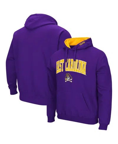 COLOSSEUM MEN'S ECU PIRATES ARCH AND LOGO PULLOVER HOODIE