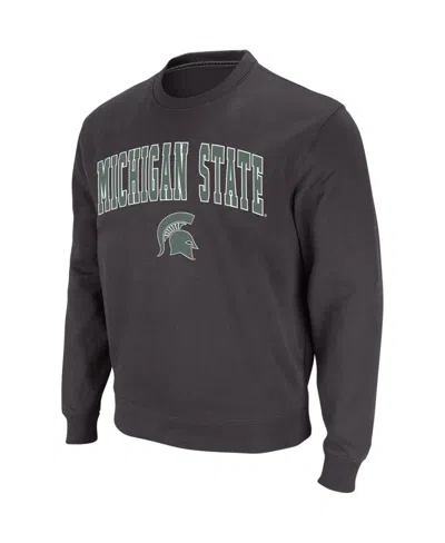 COLOSSEUM MEN'S MICHIGAN STATE SPARTANS ARCH AND LOGO CREW NECK SWEATSHIRT