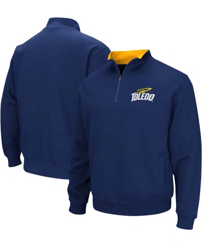 COLOSSEUM MEN'S NAVY TOLEDO ROCKETS TORTUGAS LOGO QUARTER-ZIP JACKET