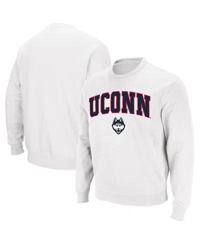 COLOSSEUM MEN'S UCONN HUSKIES ARCH AND LOGO CREW NECK SWEATSHIRT