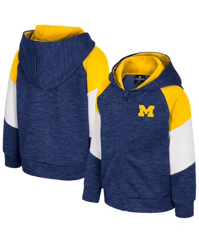 COLOSSEUM TODDLER NAVY MICHIGAN WOLVERINES SPIRIT HOLLOW FULL-ZIP HOODIE