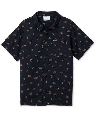 COLUMBIA BIG BOYS RAPID RIVERS PRINTED SHORT-SLEEVE SHIRT