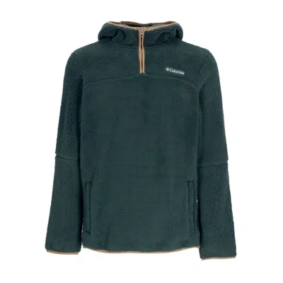 COLUMBIA MEN'S RUGGED RIDGE III SHERPA PULLOVER HOODIE ANCIENT FOSSIL
