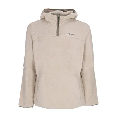 COLUMBIA MEN'S RUGGED RIDGE III SHERPA PULLOVER HOODIE SPRUCE