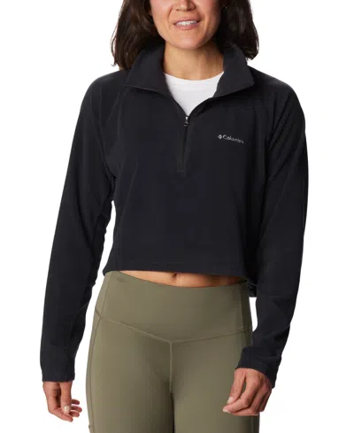 COLUMBIA WOMEN'S GLACIAL CROPPED II SPORTSWEAR FLEECE 1/2-ZIP TOP