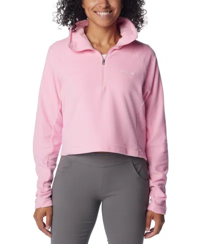 COLUMBIA WOMEN'S GLACIAL CROPPED II SPORTSWEAR FLEECE 1/2-ZIP TOP