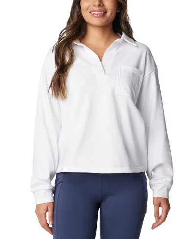 COLUMBIA WOMEN'S TREK COLLARED CREW LONG-SLEEVE TOP