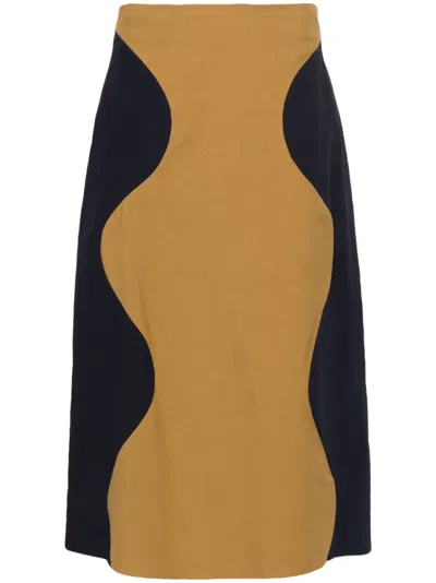 COLVILLE PANELLED MIDI SKIRT