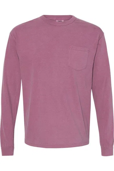 COMFORT COLORS GARMENT-DYED HEAVYWEIGHT LONG SLEEVE POCKET T-SHIRT