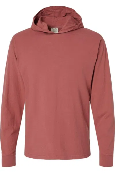 COMFORTWASH BY HANES GARMENT-DYED JERSEY HOODED LONG SLEEVE T-SHIRT