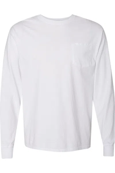 COMFORTWASH BY HANES GARMENT-DYED LONG SLEEVE T-SHIRT WITH A POCKET