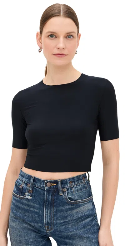 COMMANDO BUTTER CROPPED TEE BLACK