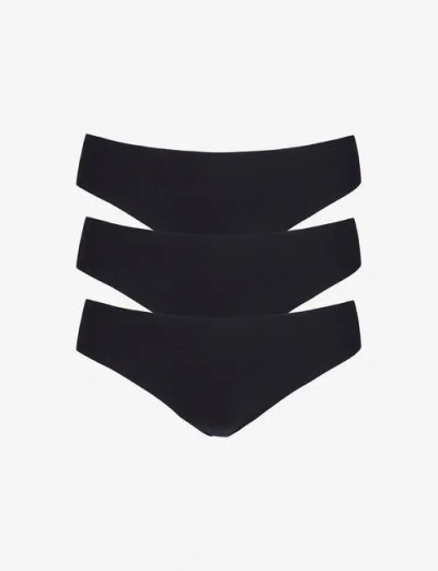 COMMANDO COMMANDO BUTTER MID-RISE THONG 3-PACK