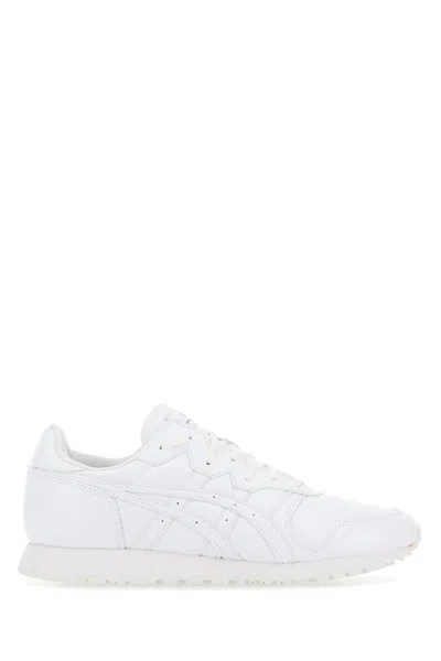 COMME DES GARÇON SHIRT WHITE SYNTHETIC LEATHER OC RUNNER SNEAKERS