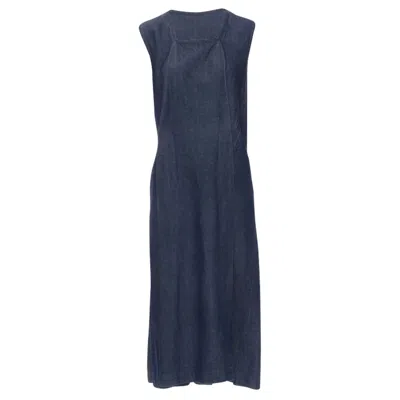 COMME DES GARÇONS COMME DES GARCONS DENIM PINCHED SEAM SQUARE NECK DRESS